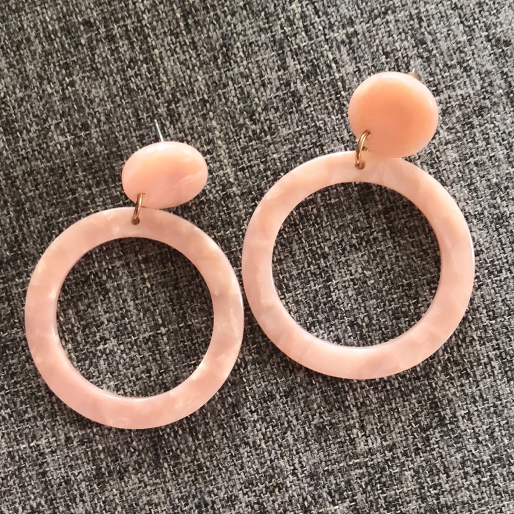 Pink Acetate Statement earrings